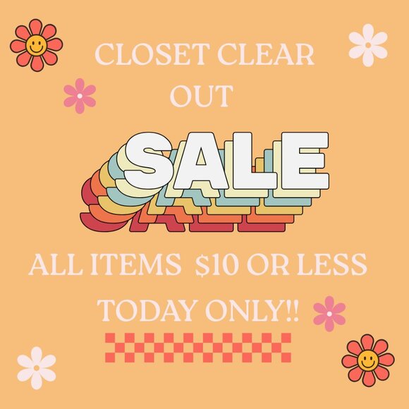 CLOSET CLEAR OUT SALE! ALL ITEMS $10.00 OR LESS! TODAY ONLY! - Picture 1 of 1